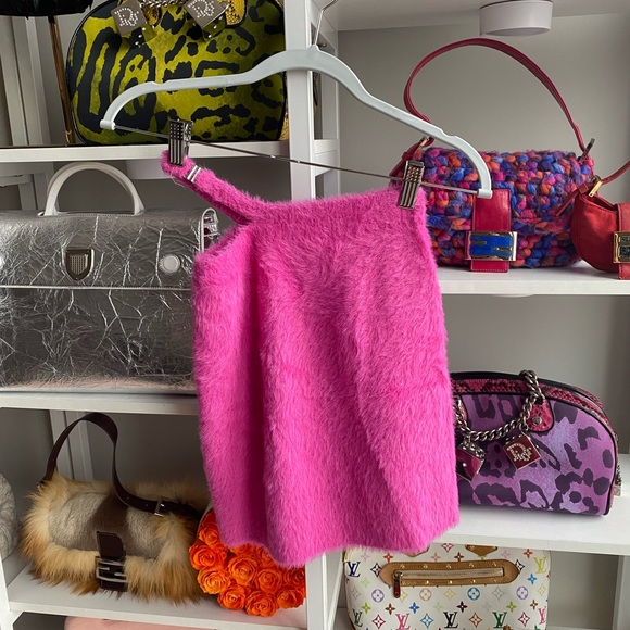 Jonathan Simkhai Pink Fuzzy Mini Skirt 🎀 - Picture 3 of 7